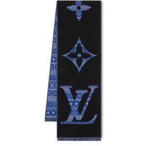 BNWT Authentic LOUIS VUITTON LV Mens Monogram Tweed Scarf Shawl Wrap (M77946)